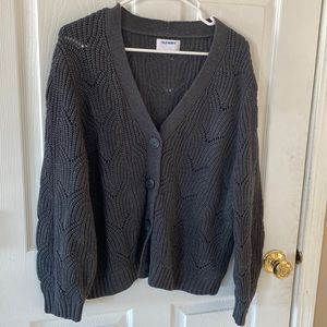 NWOT old navy button cardigan dark grey size L